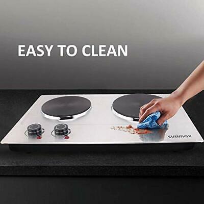 Electric Cooktop Burner Double Stove Hot Plate Countertop Portable Cooking Iron - Fresh Stock Dated December 2025