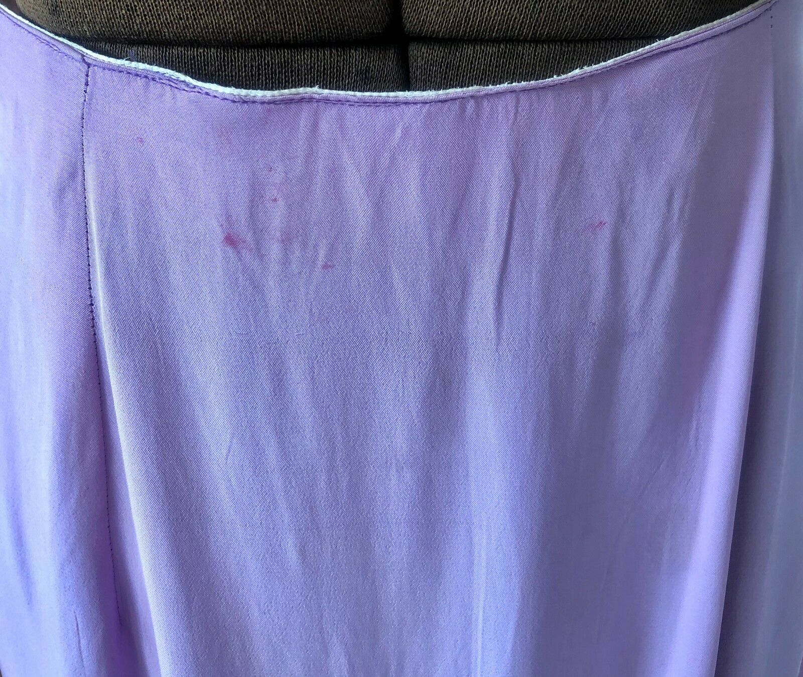 VINTAGE 1930's LAVENDER SILK JAPANESE WEDDING SKIRT W/ TRAIN & EMBROIDERY PURSE - Fresh Stock Dated February 2026