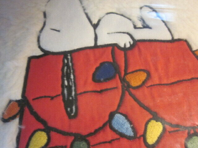 Pottery Barn Kids Holiday Snoopy Peanuts Christmas Pillow New In 2018 Dated Pkg - Fresh Stock Dated December 2025