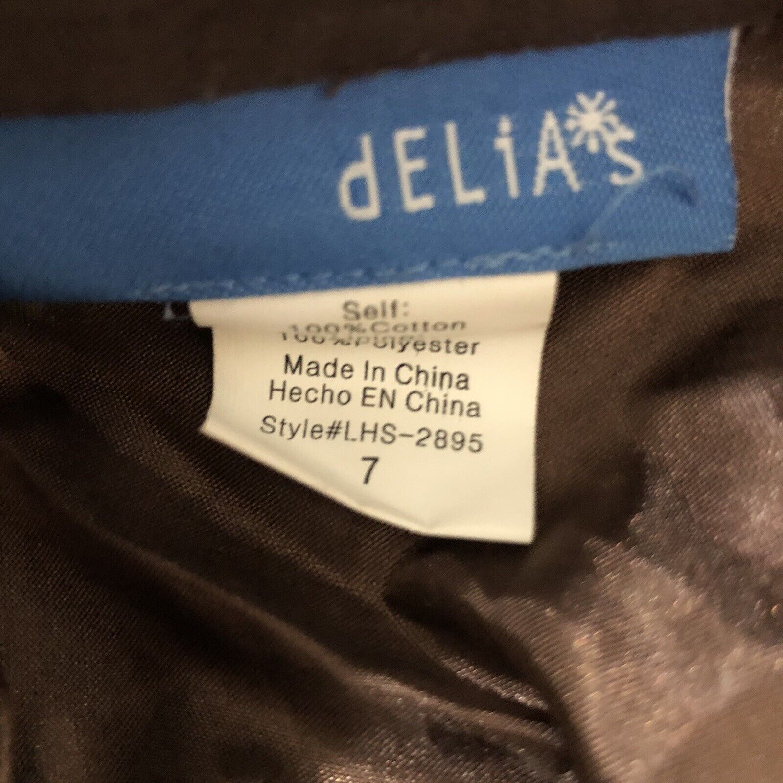 Vintage 90s y2k Delia’s Midi Skirt Lined Fairy Grunge Brown Gold Ruffles Size 7 - Fresh Stock Dated March 2026