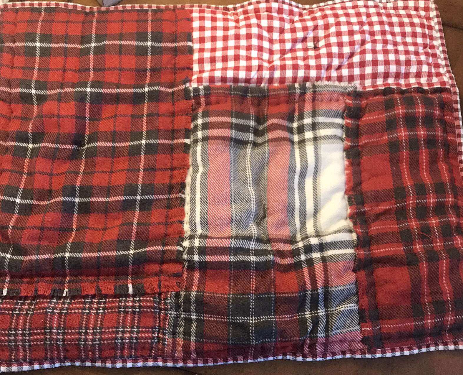 Pottery Barn Easton Plaid Patchwork Standard Sham Red Black Gray White - Fresh Stock Dated February 2026