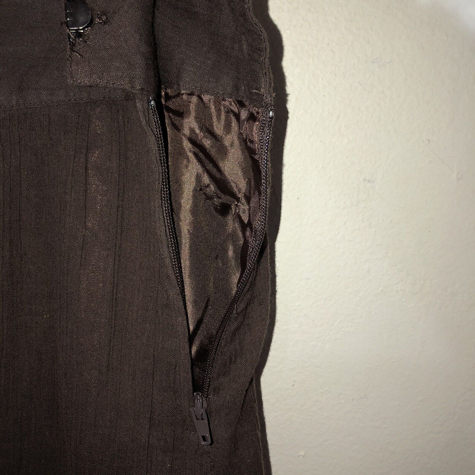 Vintage 90s y2k Delia’s Midi Skirt Lined Fairy Grunge Brown Gold Ruffles Size 7 - Fresh Stock Dated March 2026