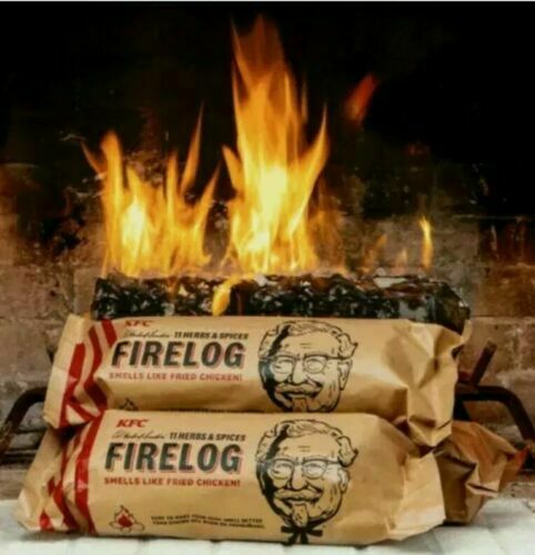 LOT OF 3 NEW Genuine KFC Fire Log 11 Herb Spice ENVIROLOG Kentucky Fried Chicken - Fresh Stock Dated December 2025