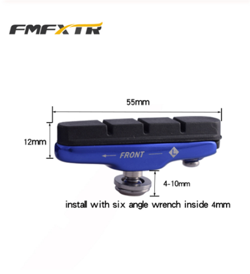 V Brake Pads Shoes Blocks 55mm Road MTB Bike Bicycle killable Replaceable brakes - Fresh Stock Dated February 2026