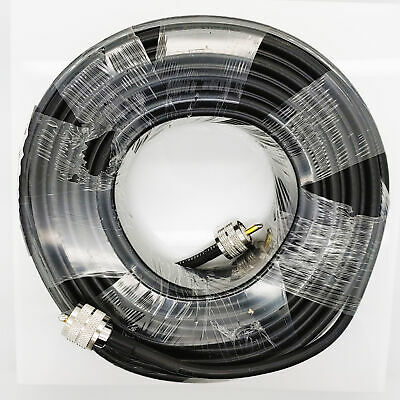 UHF Male (Plug) to UHF Male (Plug) LMR240 Cable Assembly, 1200 inch (100 ft) - Fresh Stock Dated December 2025