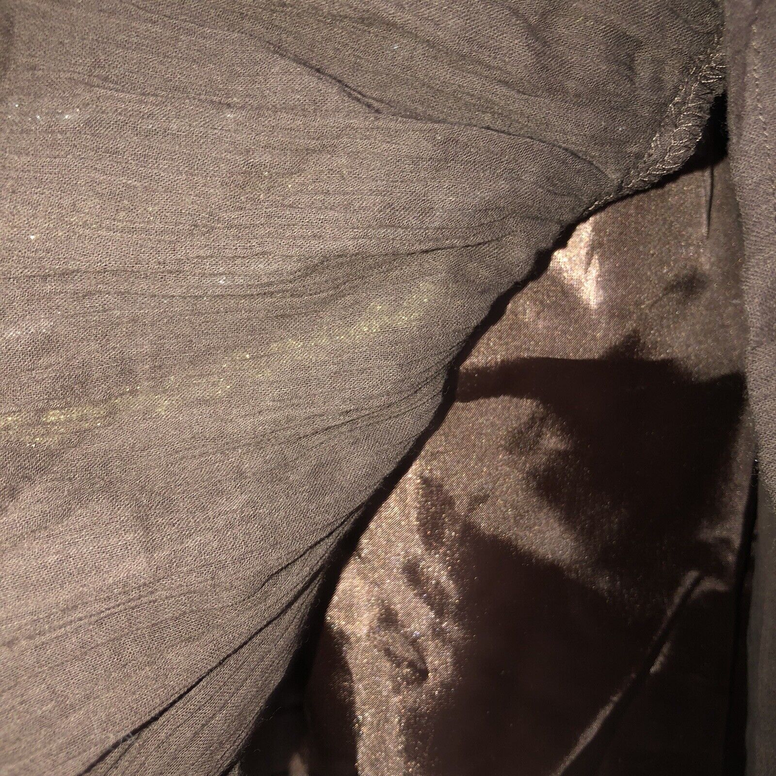 Vintage 90s y2k Delia’s Midi Skirt Lined Fairy Grunge Brown Gold Ruffles Size 7 - Fresh Stock Dated March 2026