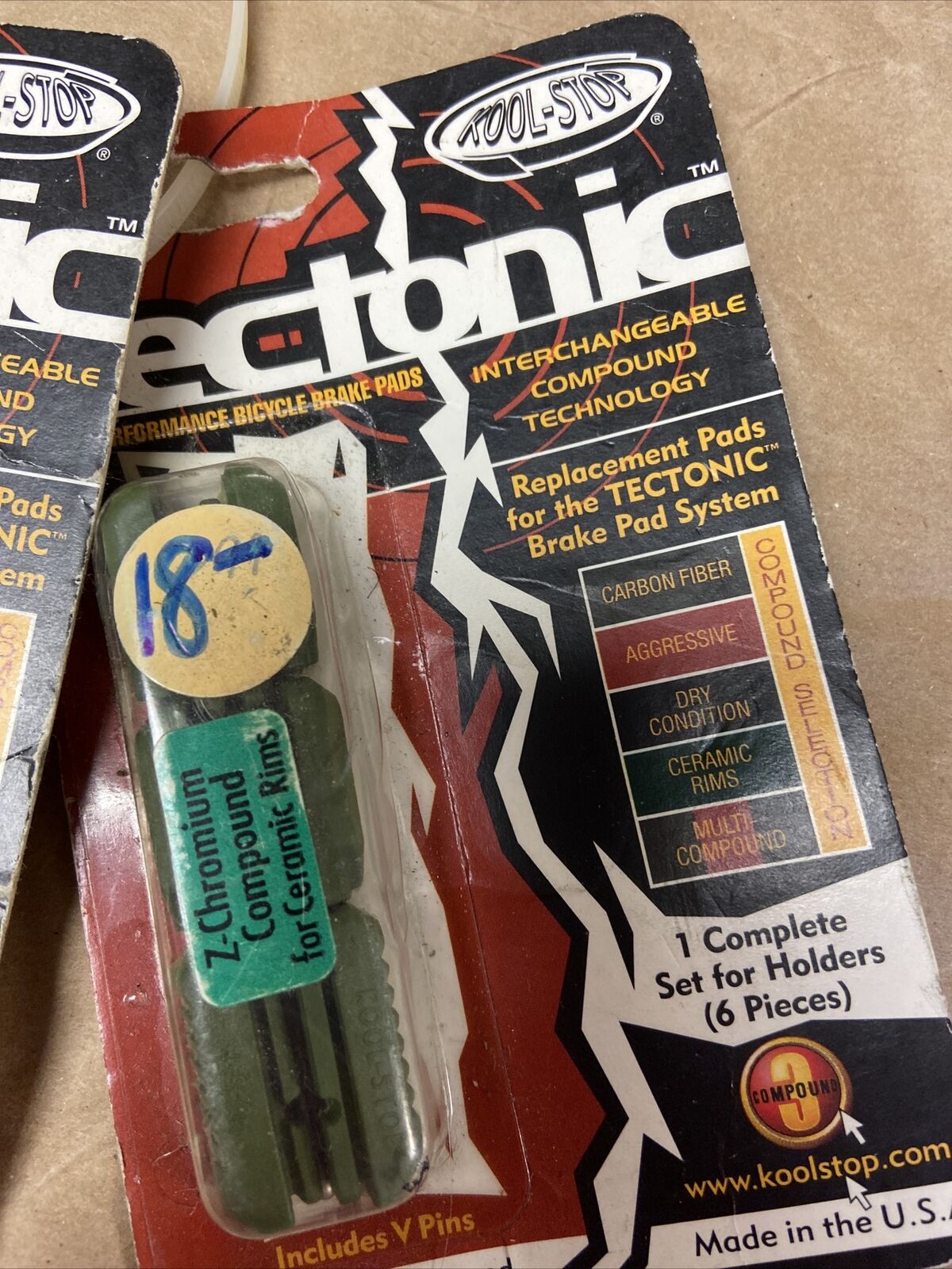 KoolStop Tectonic brake pads w/ ceramic rim compound - Fresh Stock Dated February 2026