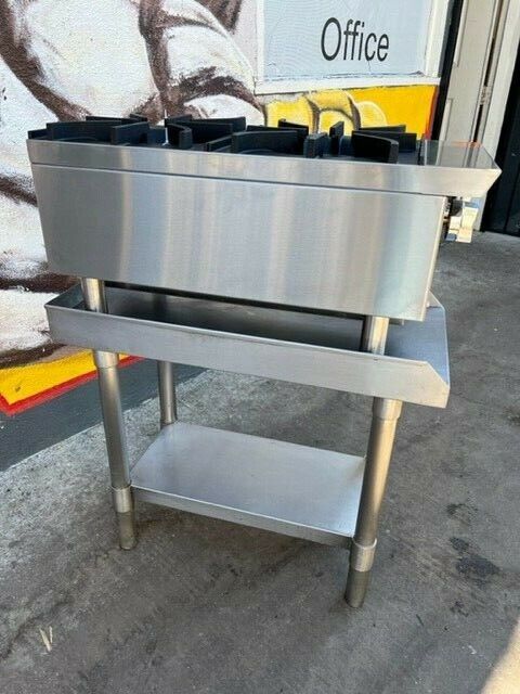 New Hot Plate 2 Burner Natural Gas Heavy Duty Stainless Steel Liftoff Cast Iron - Fresh Stock Dated February 2026