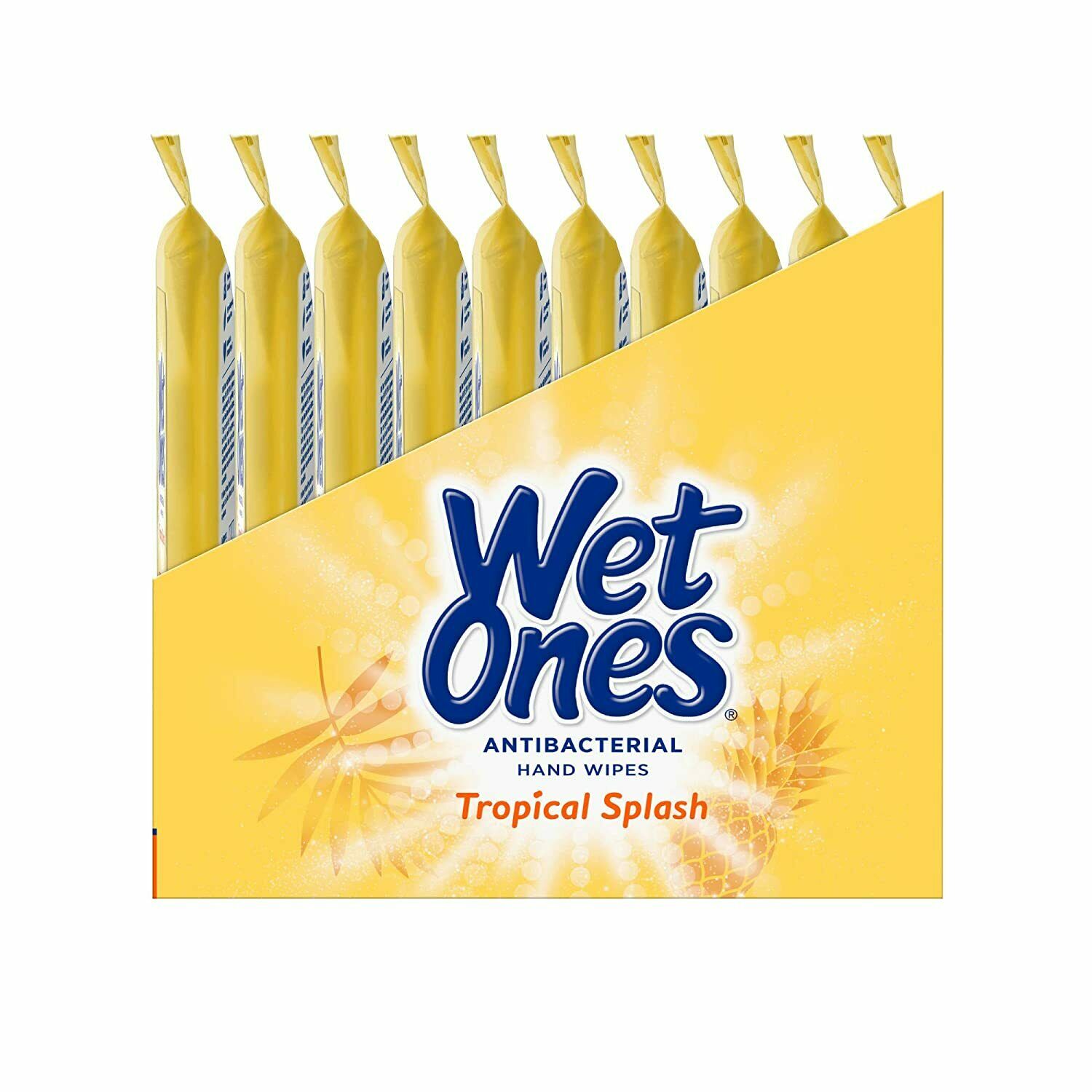 Wet Ones Hand Wipes, Tropical Splash Scent, 20 Count (Pack of 10) - Fresh Stock Dated February 2026