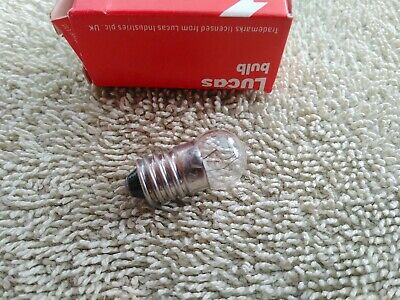 NOS LUCAS Mini Screw In Dash Gauge Lamp Bulb 12v 2.2w ~ Smith Triumph Norton BSA - Fresh Stock Dated February 2026