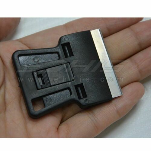 EHDIS 3pcs Mini Razor Scraper With Steel Blade  Black Auto Car Film Squeegee Cut - Fresh Stock Dated February 2026