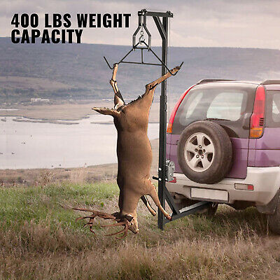 VEVOR Hitch Mounted Hoist with Gambrel - 400 lb. Capacity Winch Lift - Fresh Stock Dated December 2025