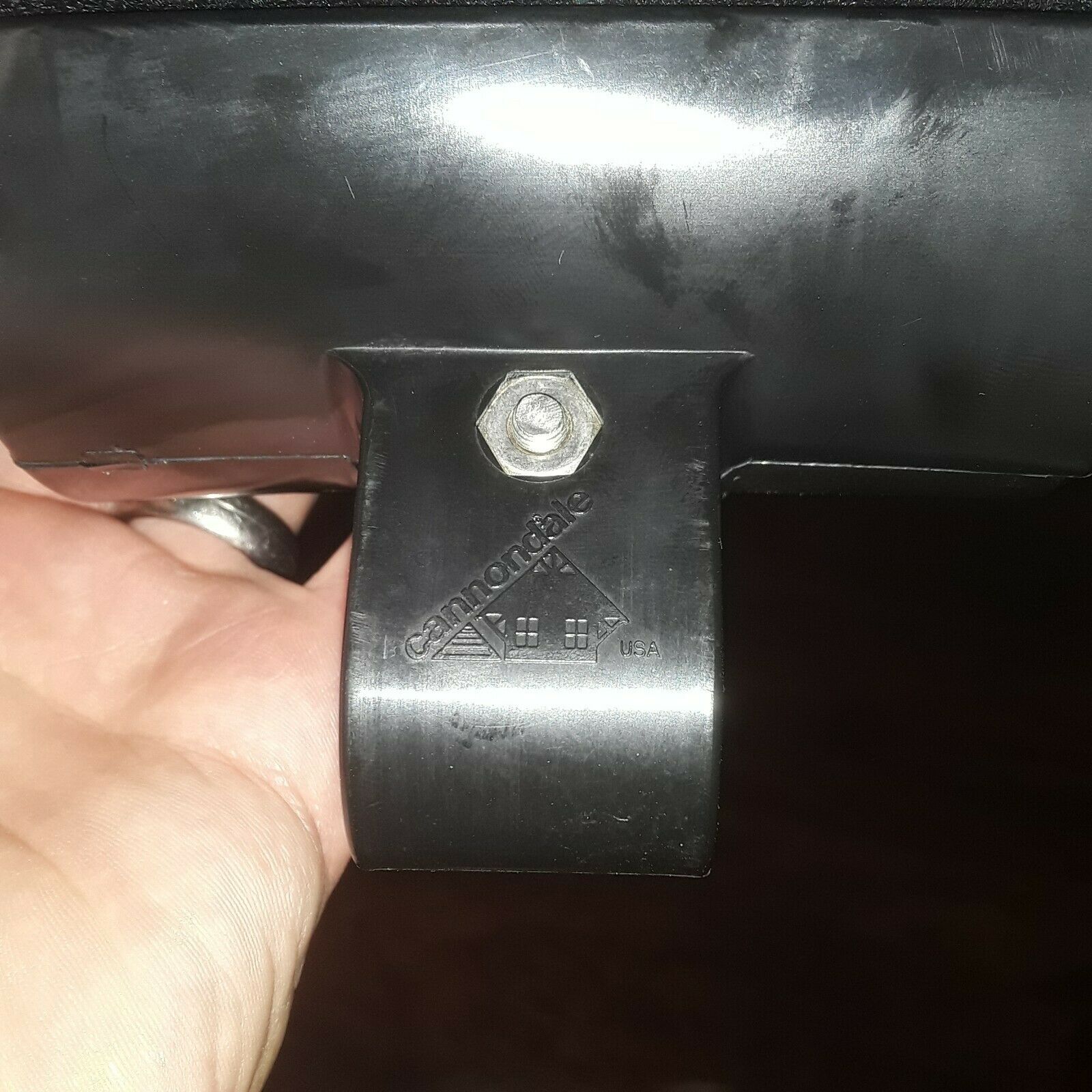 Vintage CANNONDALE Water Bottle and Hook and Eye Downtube Mount - White - Fresh Stock Dated December 2025