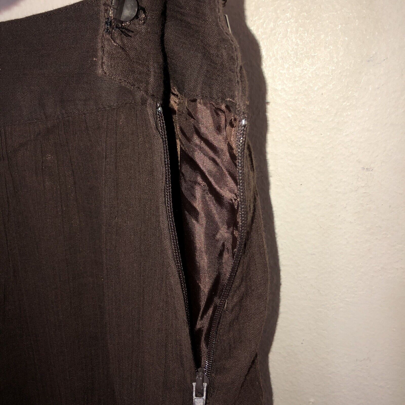 Vintage 90s y2k Delia’s Midi Skirt Lined Fairy Grunge Brown Gold Ruffles Size 7 - Fresh Stock Dated March 2026