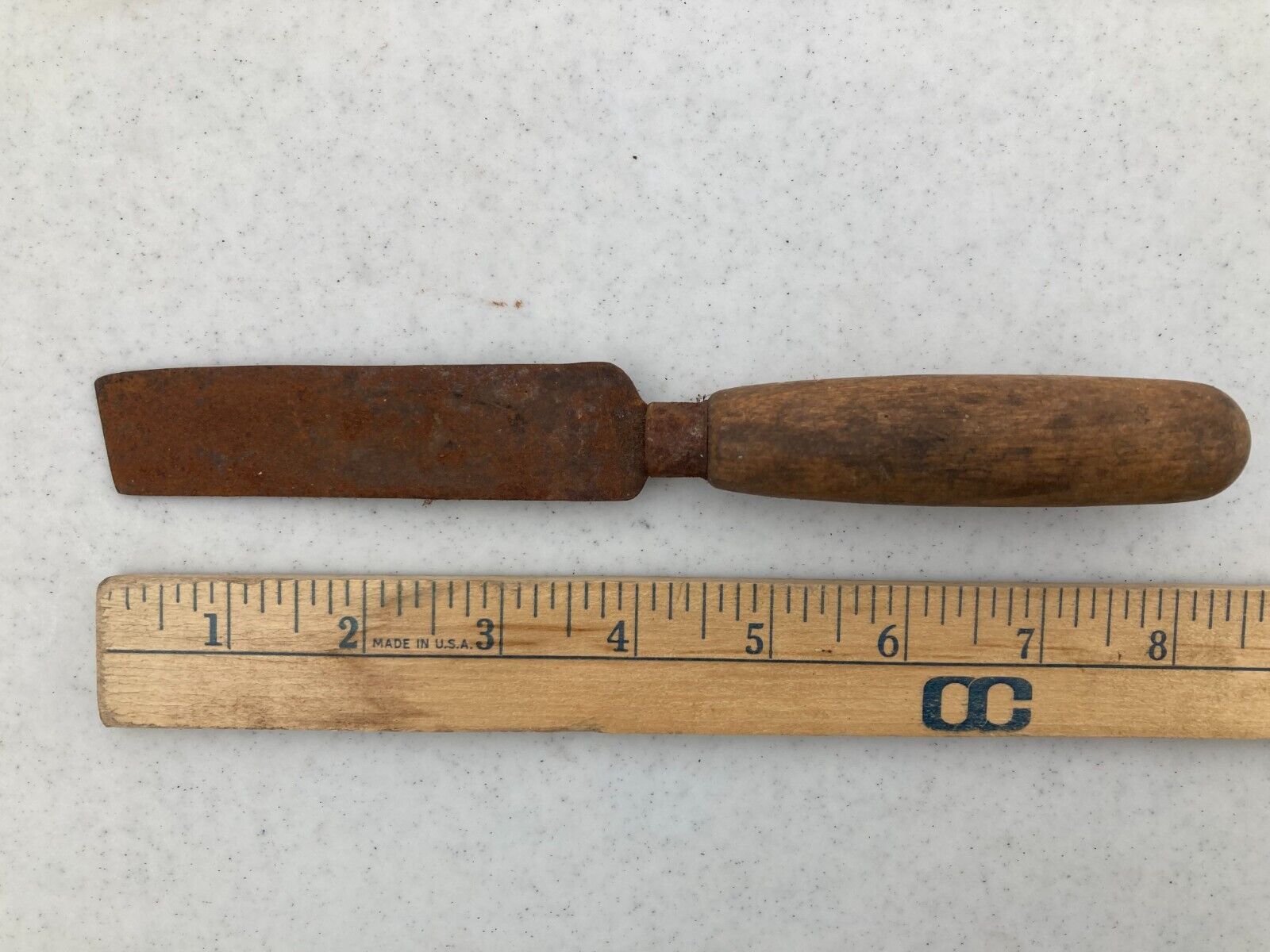 Two Vintage Wood Handled 1 1/4 Putty Knife Scrapers - Fresh Stock Dated February 2026