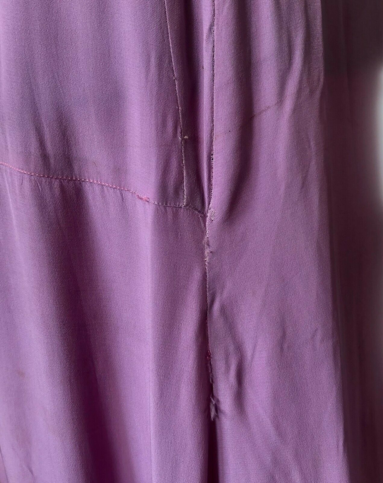 VINTAGE 1930's LAVENDER SILK JAPANESE WEDDING SKIRT W/ TRAIN & EMBROIDERY PURSE - Fresh Stock Dated February 2026