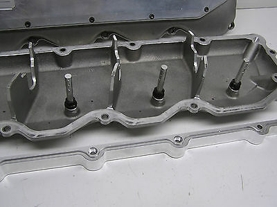 DALE EARNHARDT INC RO7 SBC ALUM 2 PC VALVE COVERS W/ OIL SPRAYERS RACE 020515-10 - Fresh Stock Dated February 2026