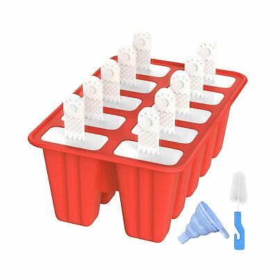 10 Cavities Silicone Popsicle Molds Homemade Ice Pop Molds Popsicle Maker Mold w - Fresh Stock Dated December 2025