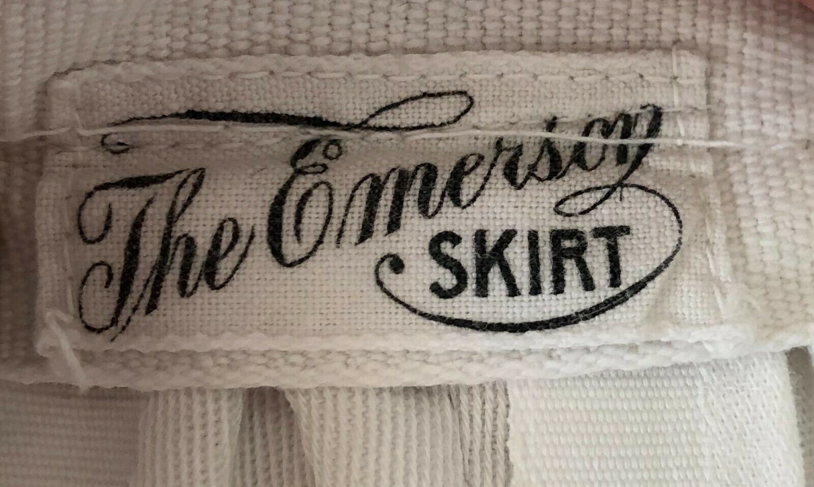 ANTIQUE EDWARDIAN EMERSOY WHITE COTTON WALKING SKIRT W/ DECOR. BUTTONS - Fresh Stock Dated March 2026