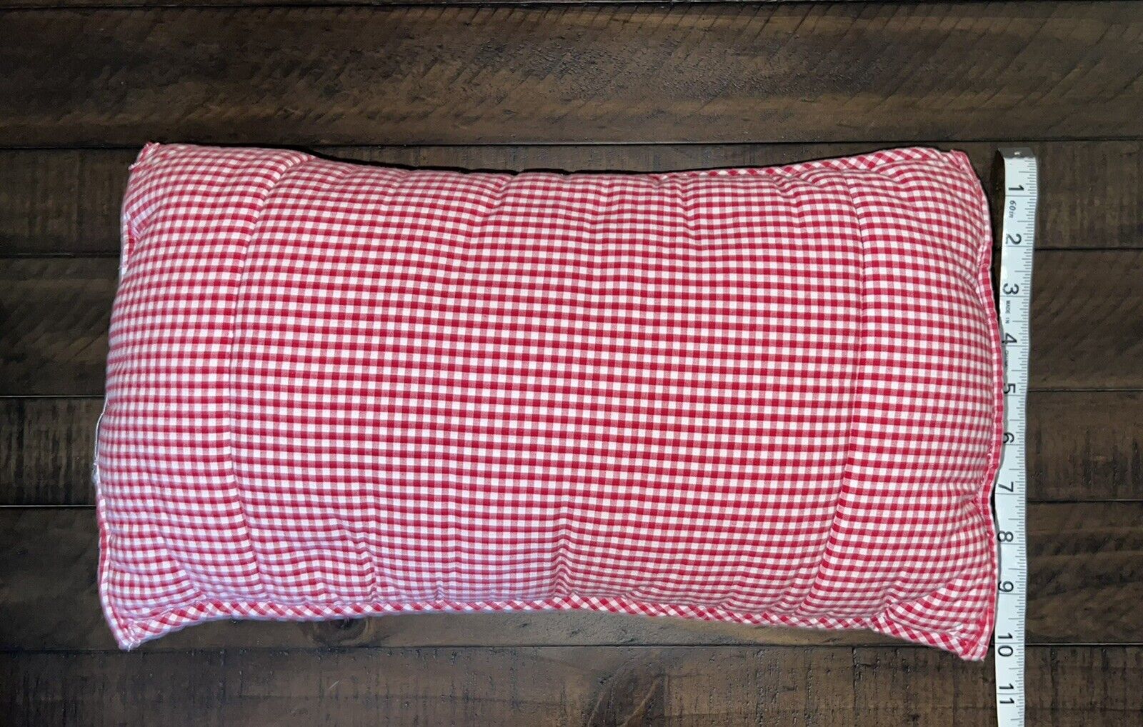 Decorative Pillow Made with Pottery Barn Sweet Strawberry Red Gingham Fabric - Fresh Stock Dated February 2026