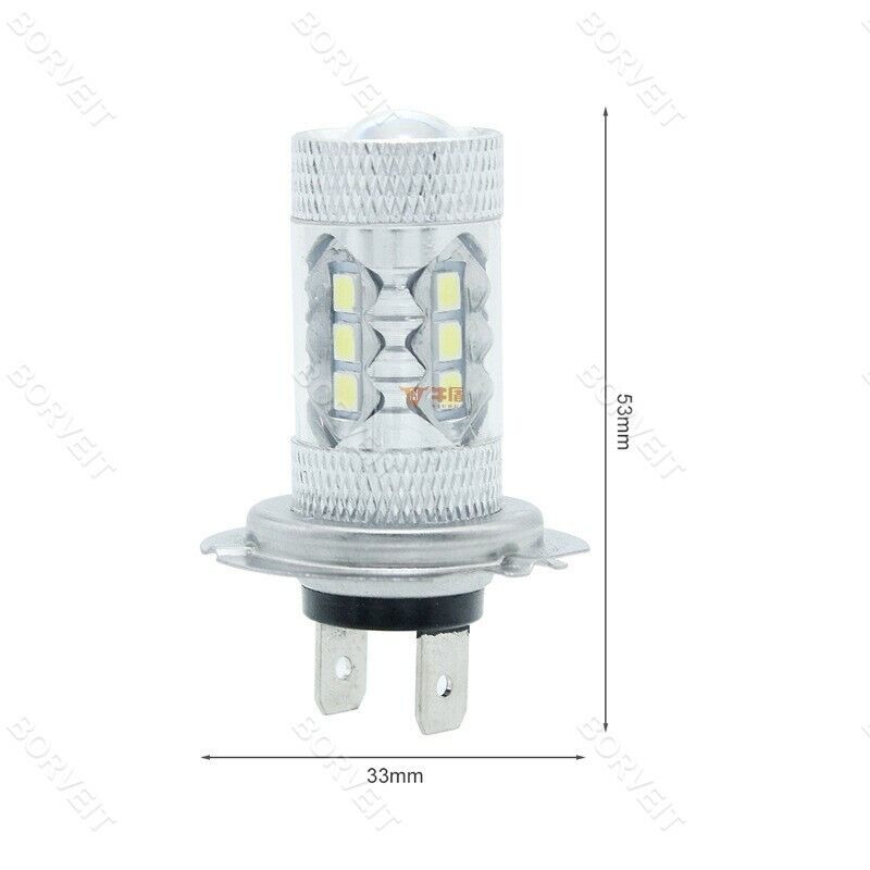 2x 80W H4 Xenon white LED Headlight Replace Bulb Fit Honda GL1500 Goldwing 88-97 - Fresh Stock Dated February 2026