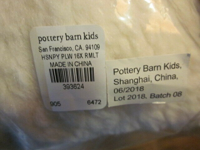 Pottery Barn Kids Holiday Snoopy Peanuts Christmas Pillow New In 2018 Dated Pkg - Fresh Stock Dated December 2025