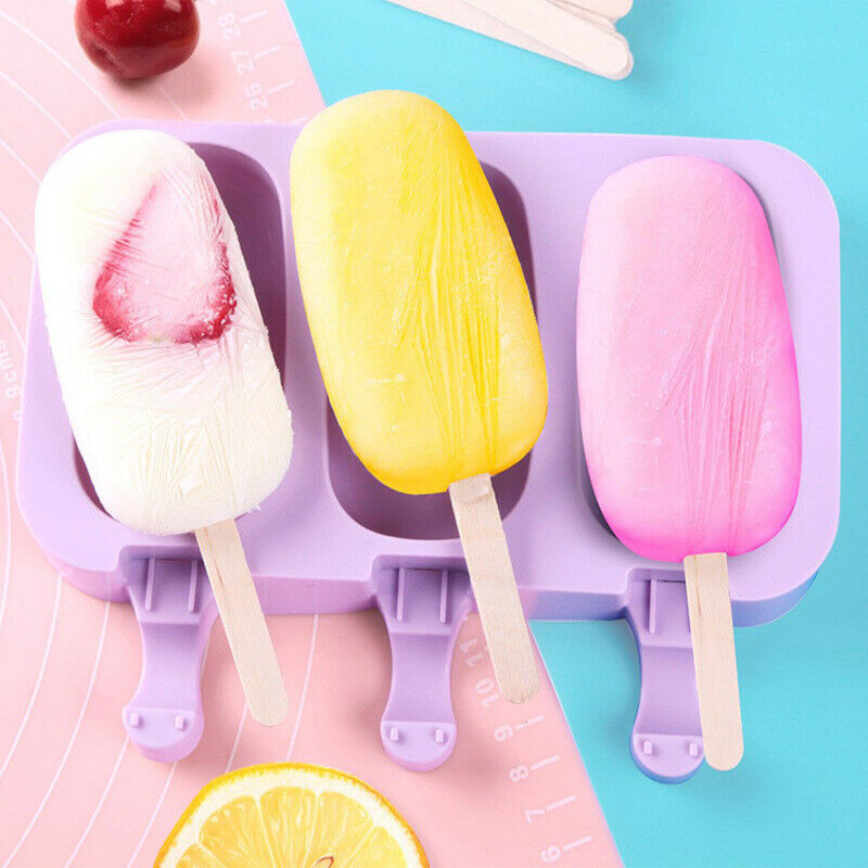 Frozen Ice Cream DIY Pop Mold Popsicle Maker Lolly Mould +Stick Silicone Summer! - Fresh Stock Dated February 2026
