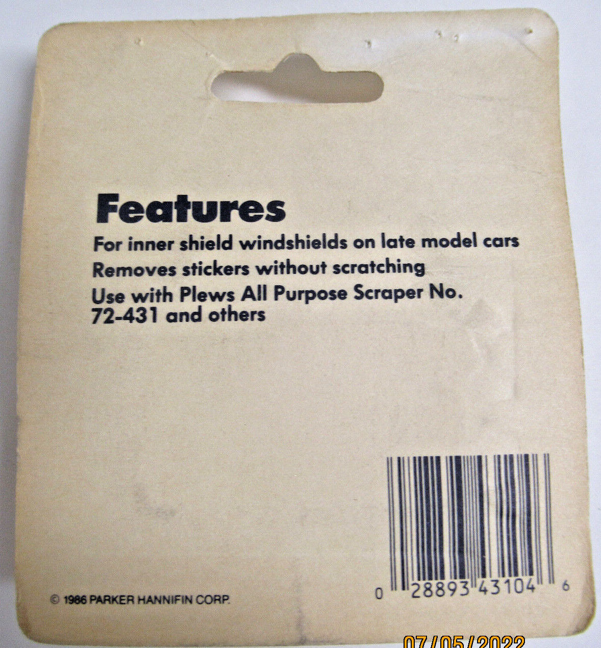 Plews 72-431-04 Scraper Blades Plastic - Fresh Stock Dated February 2026