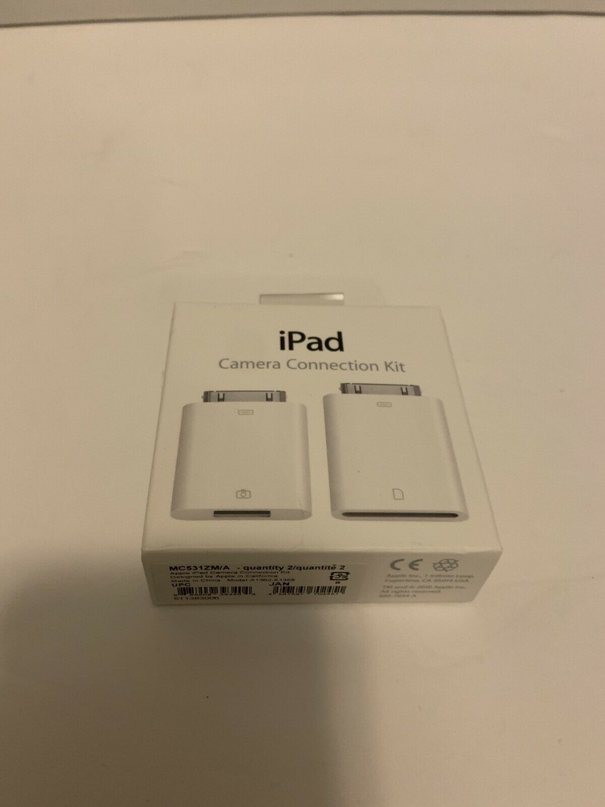 GENUINE Apple iPad Camera Connection Kit MC531ZM/A Model A1362, A1358 - Fresh Stock Dated February 2026