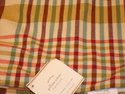 POTTERY BARN ACCENTS PLAID PILLOW COVER 20