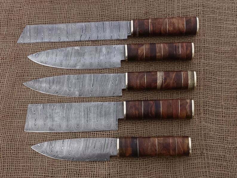 Chef Knife set ,Hand Forged Kitchen knives set  , Best Gift For Mother - Fresh Stock Dated December 2025