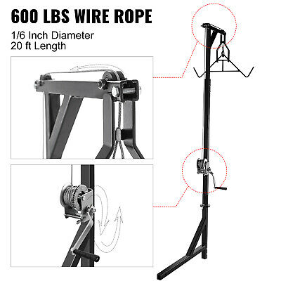 VEVOR Hitch Mounted Hoist with Gambrel - 400 lb. Capacity Winch Lift - Fresh Stock Dated December 2025