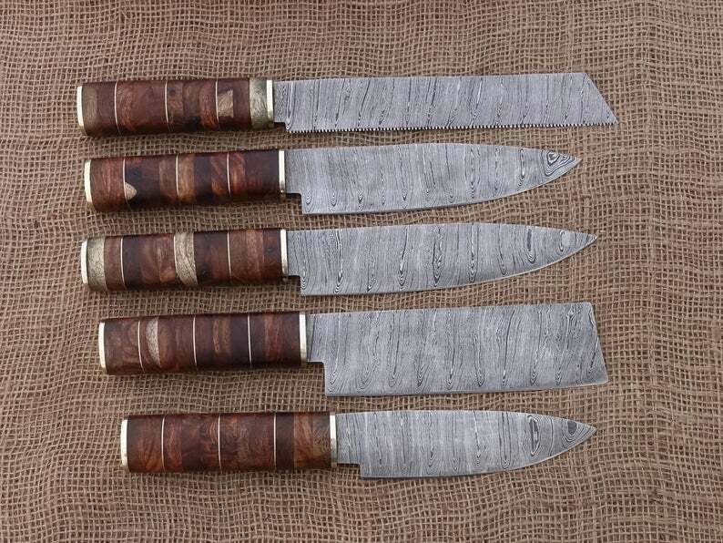 Chef Knife set ,Hand Forged Kitchen knives set  , Best Gift For Mother - Fresh Stock Dated December 2025