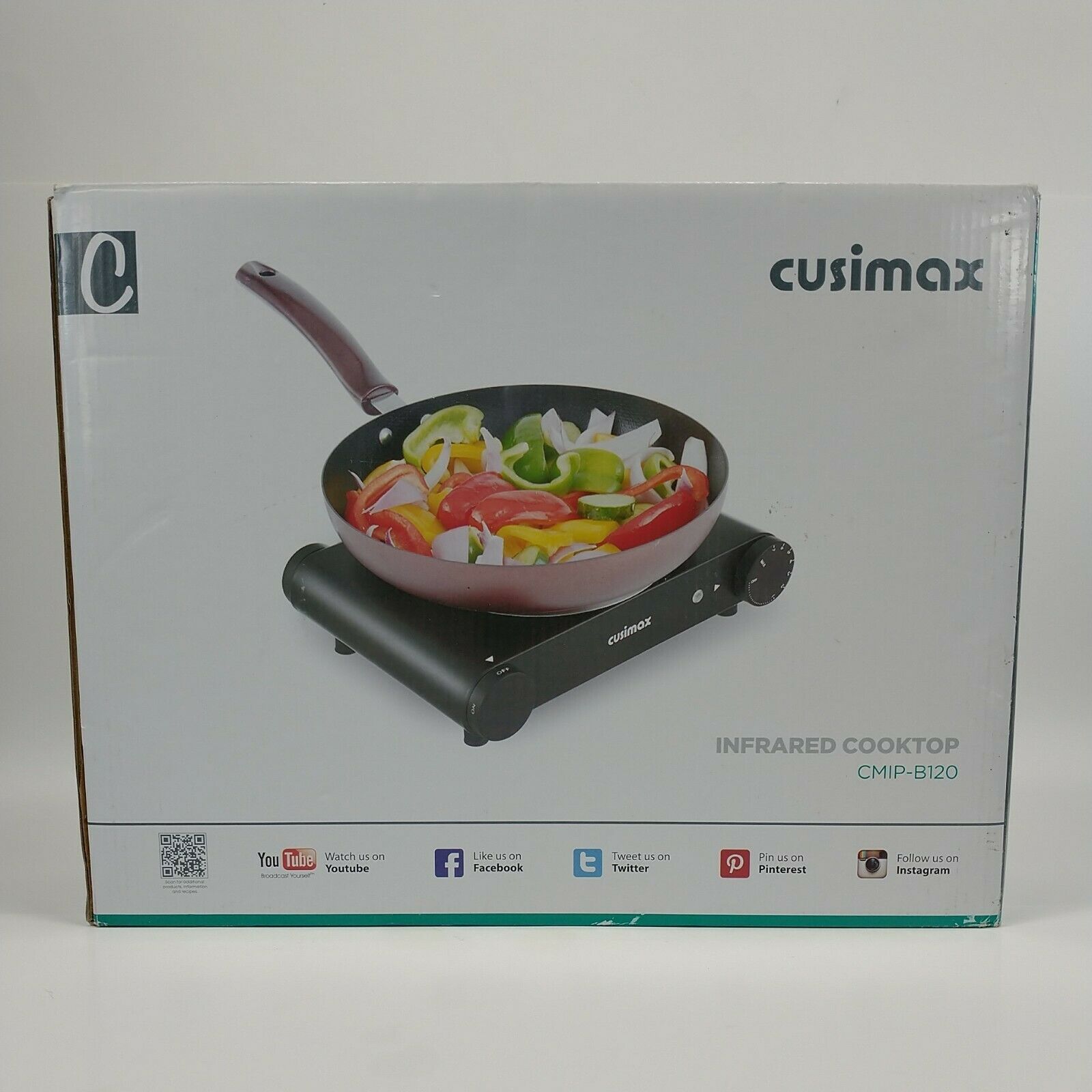 Cusimax Infrared Ceramic Hot Plate Portable Electric Single Cooktop CMIP-B120 - Fresh Stock Dated February 2026