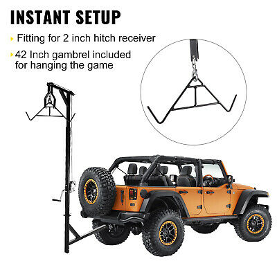 VEVOR Hitch Mounted Hoist with Gambrel - 400 lb. Capacity Winch Lift - Fresh Stock Dated December 2025