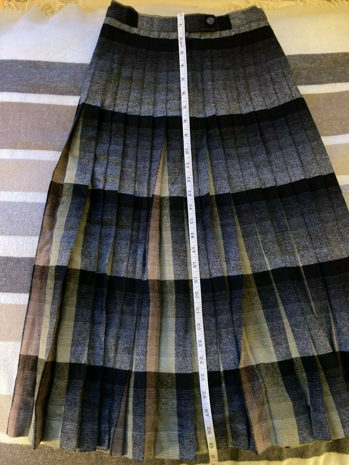 Vintage Pendleton Turnabout Reversible Pleated Skirt - Green/Black/Grey - USA - Fresh Stock Dated February 2026