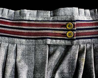 Size 10 Thierry Mugler Pants 1970s Boho Ladies Gaucho Trouser Gray Wool Ribbon - Fresh Stock Dated March 2026