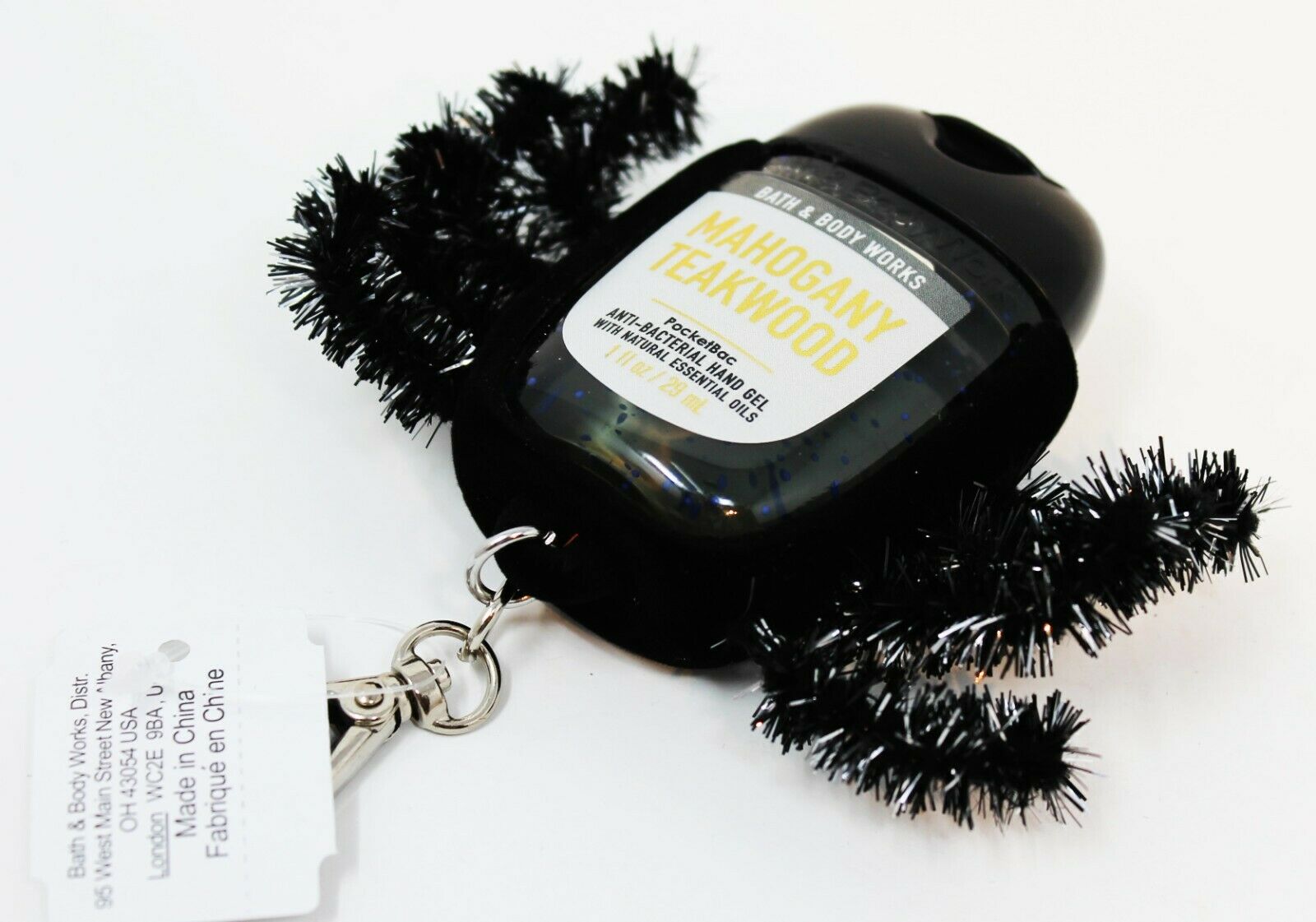 Bath & Body Works Pocketbac Hand Sanitizer Anti Bac Gel Holder BLACK SPIDER NEW - Fresh Stock Dated February 2026