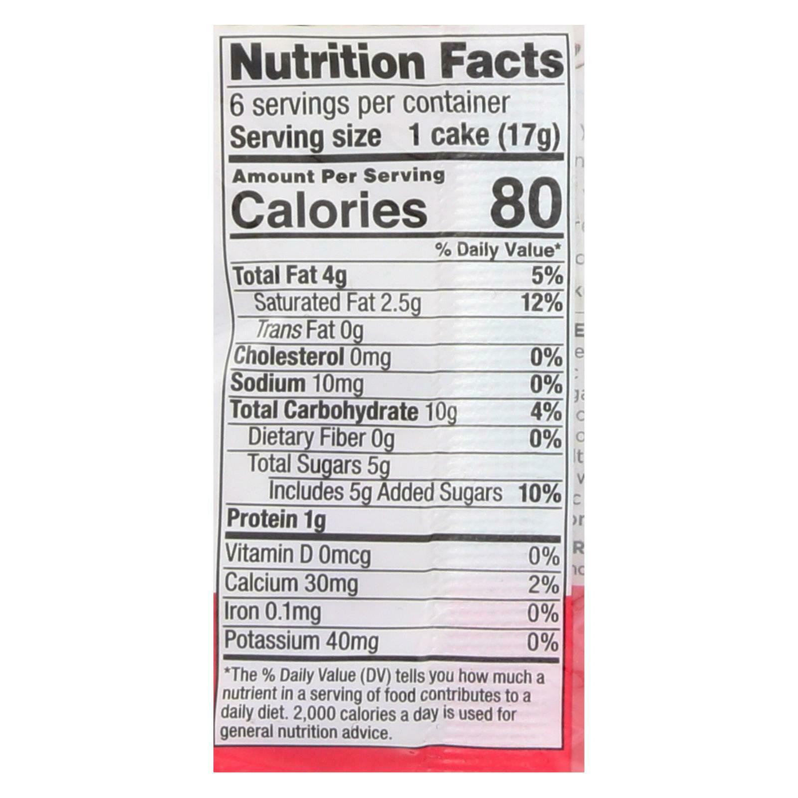 Element Organic Dipped Rice Cakes - Strawberry'N'Cream - Case of 6 - 3.5 oz - Fresh Stock Dated December 2025