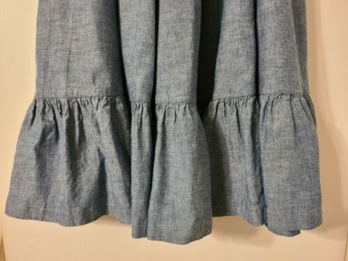 Vtg 1980s Ralph Lauren Western Prairie Boho Light Wash Denim Chambray Skirt Sz 8 - Fresh Stock Dated February 2026