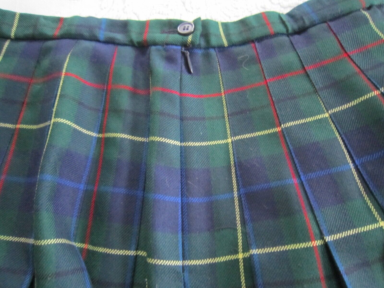 Vintage PENDLETON Signature Tartan Virgin Wool PLEATED PLAID SKIRT Size 18 - Fresh Stock Dated March 2026
