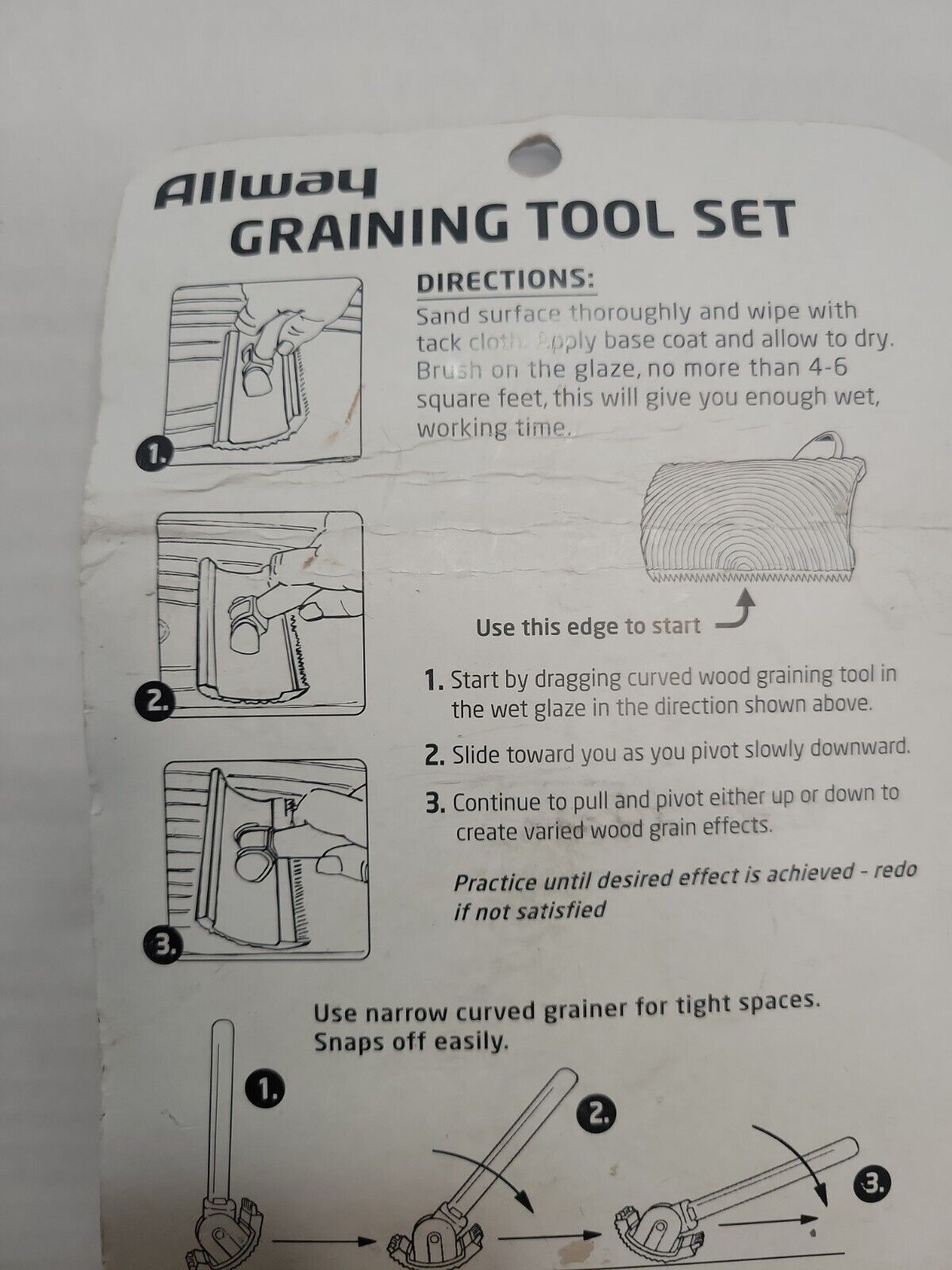 Allway GT3 Graining Tool Set Triangle Graining Comb 3Pc - Fresh Stock Dated February 2026