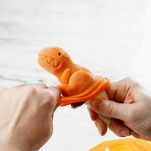 Tovolo Dino Ice Pop Molds, Flexible Silicone, Easily-Removable, Dishwasher Safe, - Fresh Stock Dated February 2026