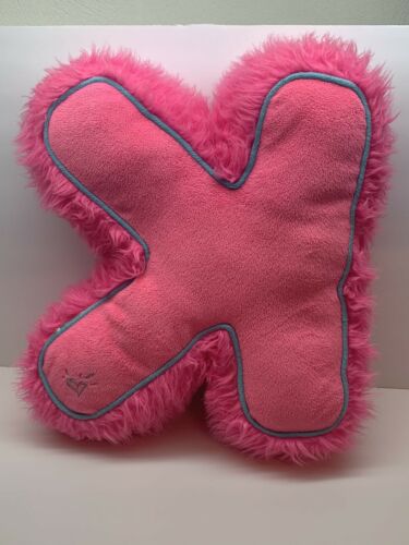 Justice K Letter Pillow Plush Decor Pink Sequin - Fresh Stock Dated December 2025