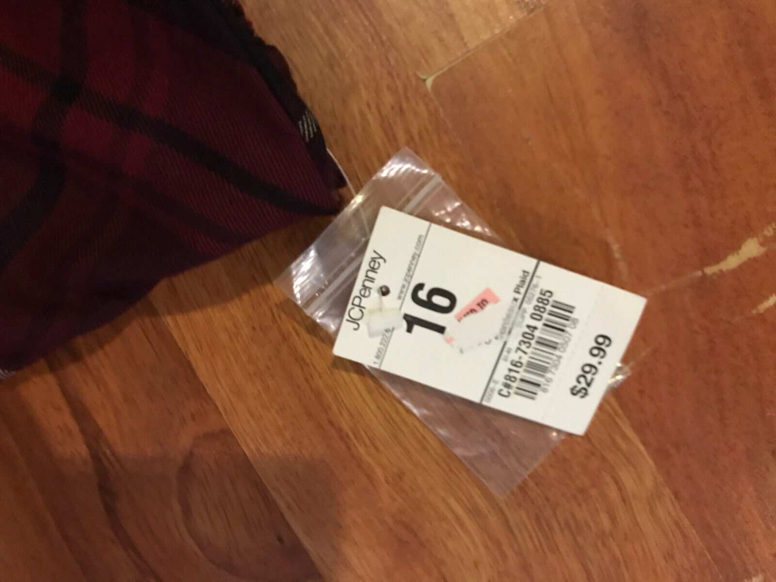 Liz Baker Vintage JCPenney Skirt Burgandy Plaid Zip Side Sz 16 Women New NWT - Fresh Stock Dated March 2026