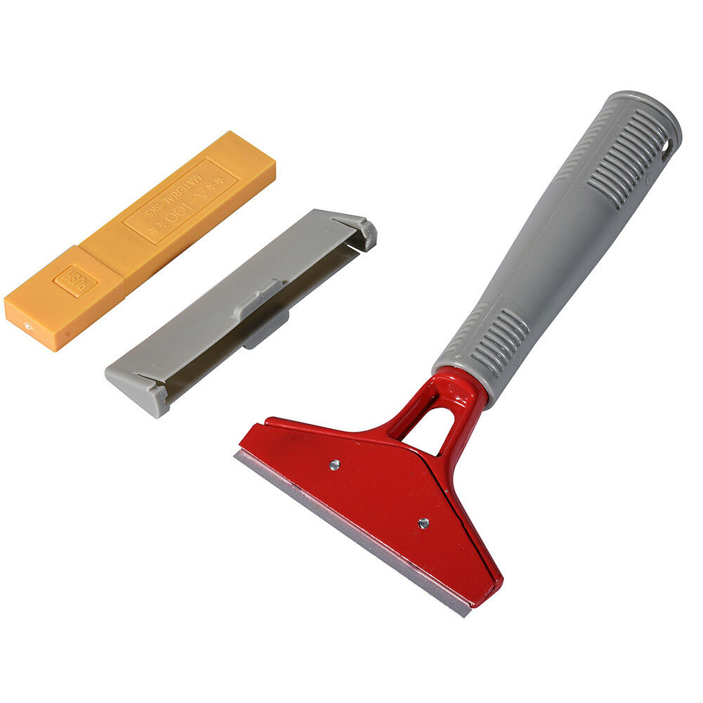 Long Razor Scraper Extended Handle w/10pcs Spare Blades Paint Film Clean Removal - Fresh Stock Dated February 2026