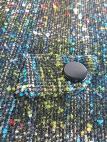 Vintage 60s Handmade A-Line Wool Skirt Black & Colorful Waist Size 28 - Fresh Stock Dated March 2026