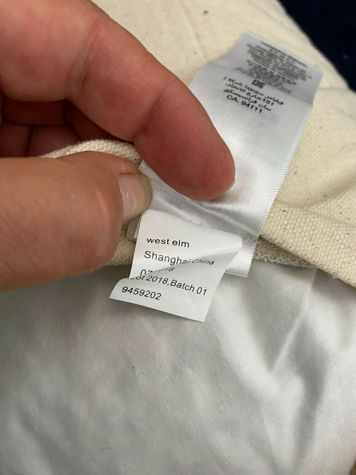 West elm Mongolian Curly Lamb Pillow  16x16x16 - Fresh Stock Dated December 2025