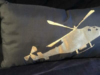 BOYS HELICOPTER THROW PILLOW  ROOM DECO LUMBAR - Fresh Stock Dated December 2025