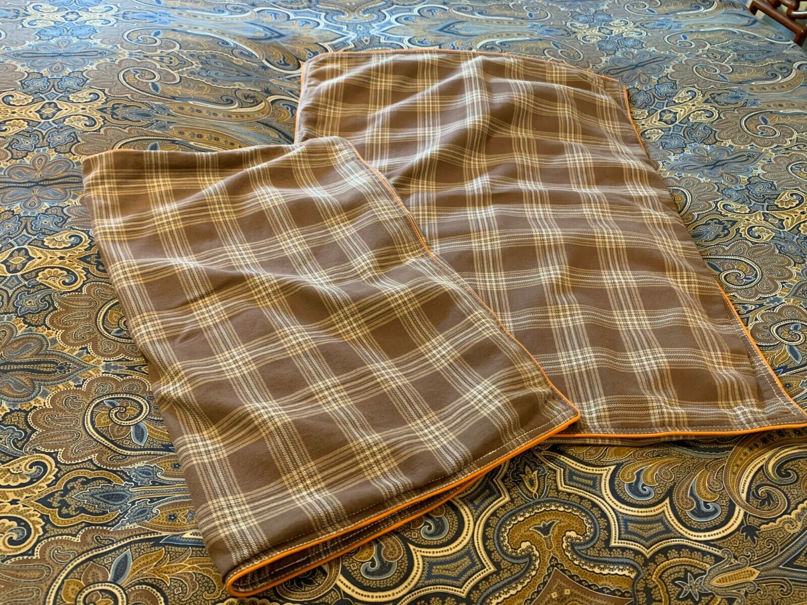 POTTERY BARN TEEN SET OF 2 STD PLAID SHAMS - Fresh Stock Dated February 2026